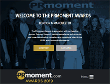 Tablet Screenshot of prmomentawards.com